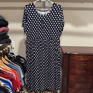 Polka Dot Navy Dress